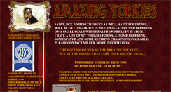 Desktop Screenshot of amazingyorkies.com