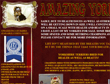 Tablet Screenshot of amazingyorkies.com